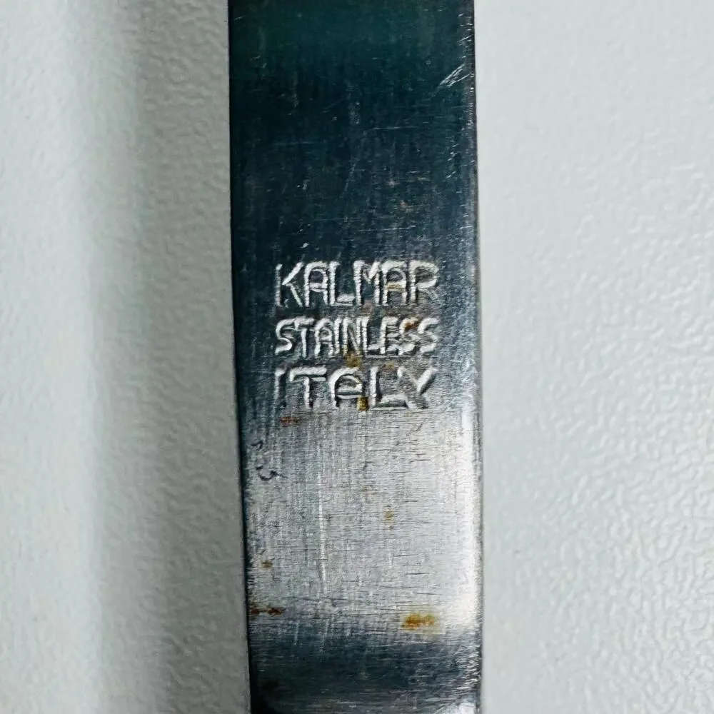 Vintage MCM Kalmar Stainless Steel Fork Spoon Salad & Carving Set Lot of 4 Italy